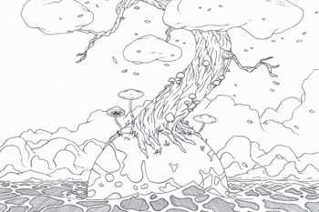 nicolas-trillaud-illustration-sphere-bonsai-blackandwhite-min