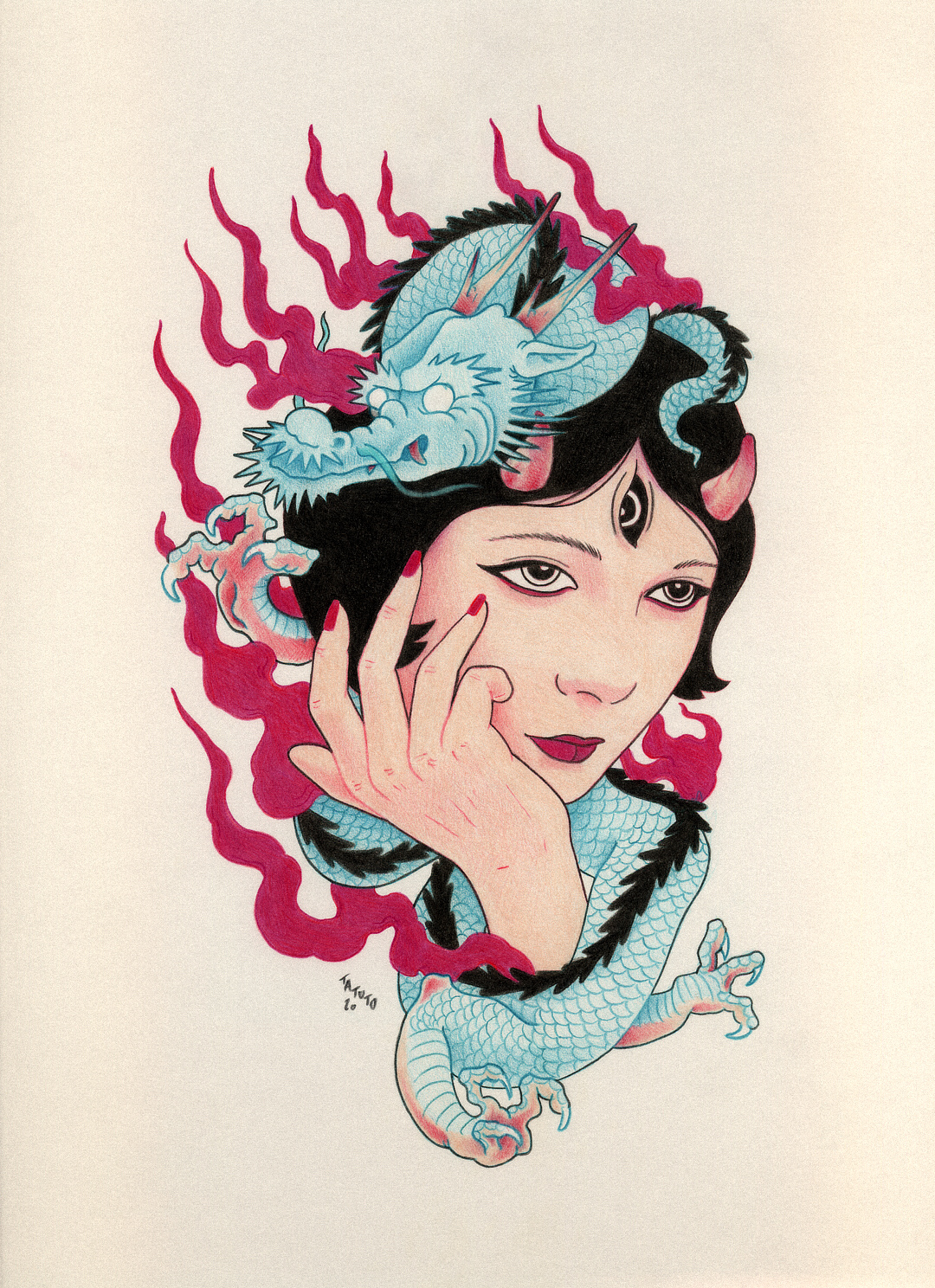 tatuto-bordeaux-tatoueur-dragon-japonais-neo-japanese-tattoo-tatouage-lady-dragon