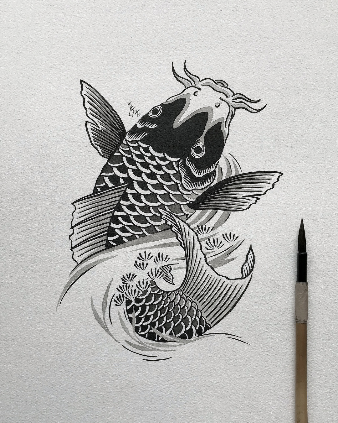 tatuto-flash-tattoo-carpe-koi-fish-japonais-tatouage-bordeaux