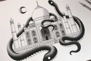 nico-tatuto-placard-serpent-snake-tattoo-back-dos-tatoueur-bordeaux-france-japonais-oriental-taj-mahal-india-meilleur