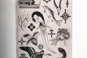 nico-tatuto-le-placard-tattoo-shop-flash-sheet-bordeaux-tatoueur-dague-crane-poisson-panda-roux-canard-oriental-crayon-papier
