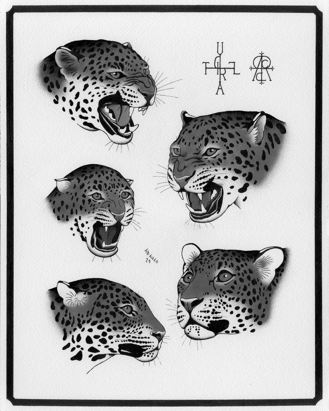 nico-tatuto-trillaud-leopard-panthere-tattoo-flash-tatouage-traditionnel-illustration-80s-classic-tattooing-bordeaux