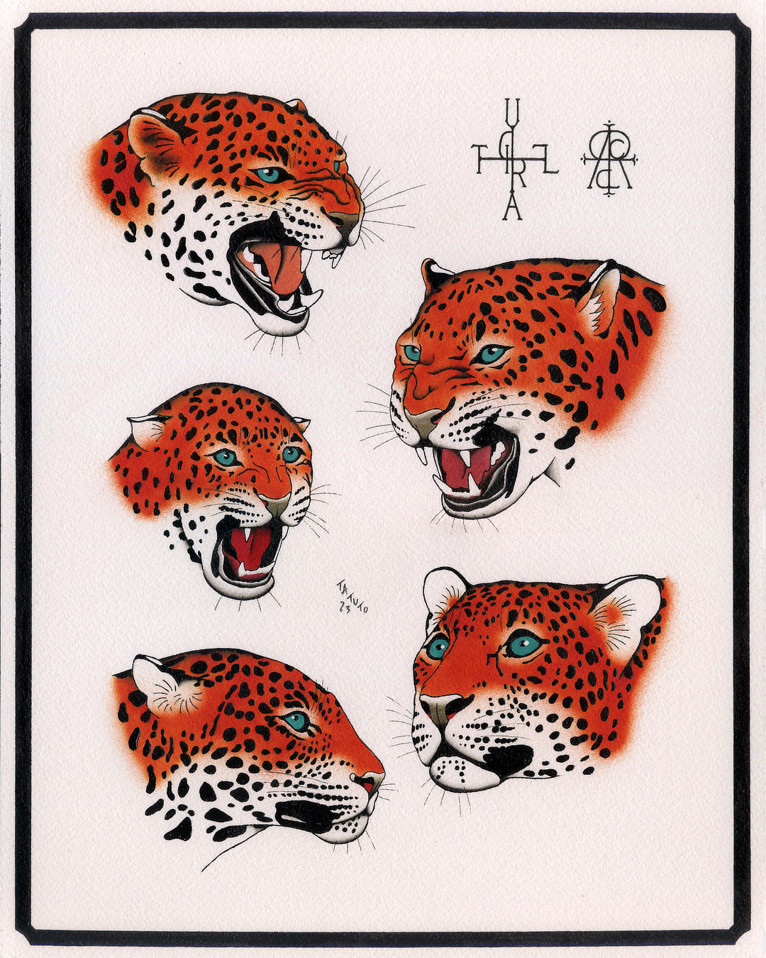 nico-tatuto-trillaud-leopard-panthere-tattoo-flash-tatouage-traditionnel-illustration-80s-classic-tattooing-bordeaux