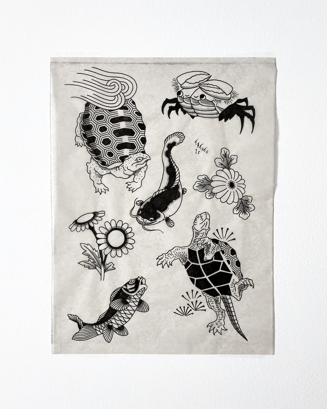 nico-tatuto-tatoueur-talence-bordeaux-tattoo-flash-tatouage-japonais-koi-catfish-camelia-minogame-tortue-crabe-fleur-poisson-2025