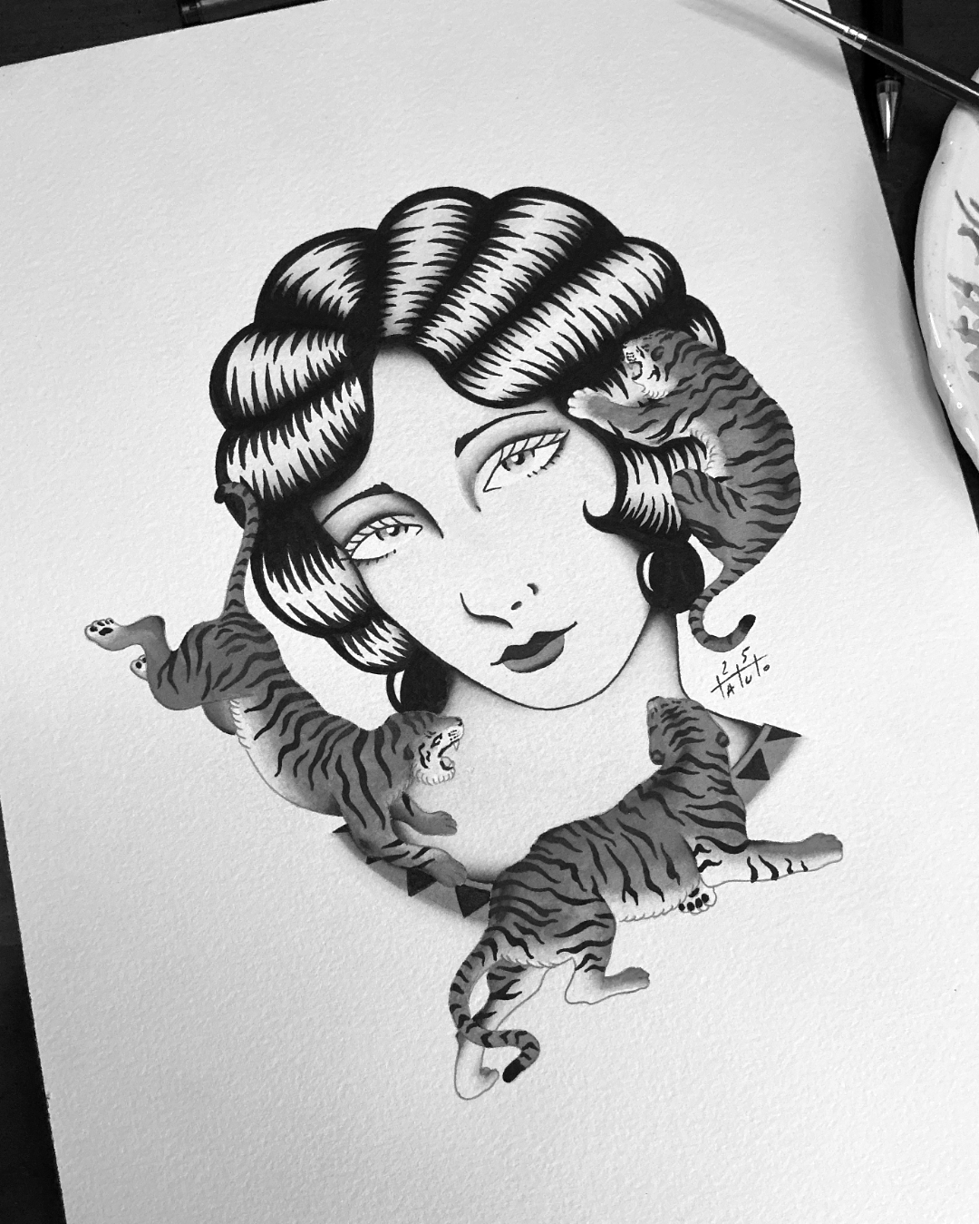 nico-tatuto-tatoueur-talence-bordeaux-neotrad-tigre-tiger-oldschool-painting-flash-tattoo-tatouage-blackwork-2025