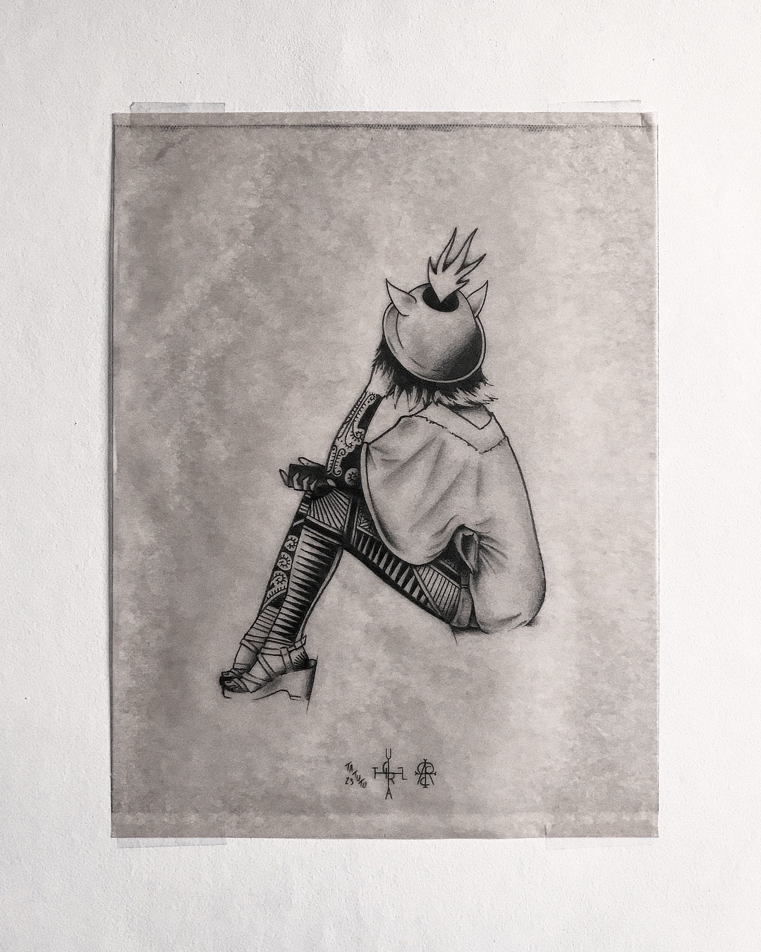 She’s Waiting - Original Drawing