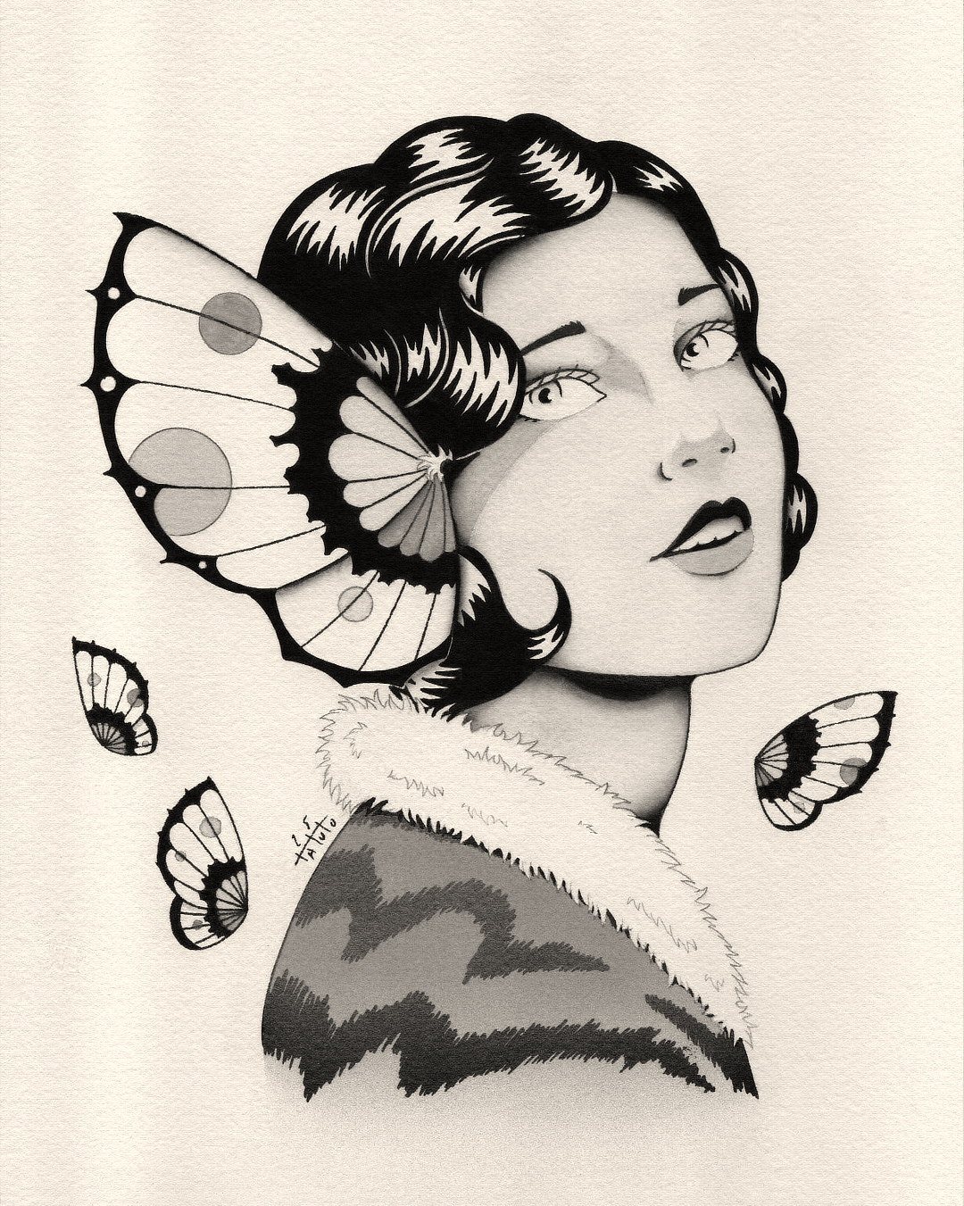 nico-tatuto-tatoueur-talence-neotrad-bordeaux-butterfly-painting-trad-oldschool-20s-portrait-illustration-black-2025